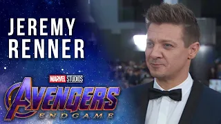 Jeremy Renner talks prepping as Hawkeye for Avengers: Endgame at the World Premiere