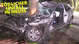 [TRAGISCHER VERKEHRSUNFALL IN NEUSS]- PKW gegen Baum | Fahrer verstorben & Beifahrer in Lebensgefahr