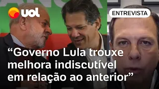 Governo Lula teve melhora indiscutível em relação ao governo Bolsonaro; Haddad é destaque, diz Doria