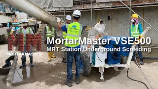 MortarMaster VSE500 Sand/Screed Pump - Underground Screeding Work