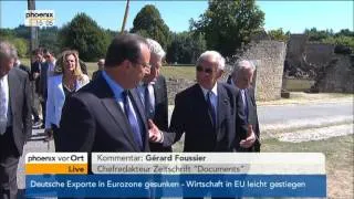 Oradour: Kranzniederlegung durch Joachim Gauck am 04.09.2013