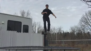 How to cork 3 on trampoline for skiing. (cork 360)