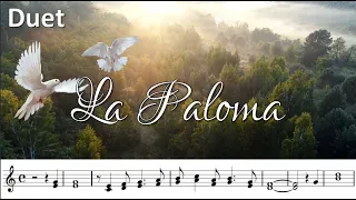 La Paloma, a beautiful two Bb trumpet (Duet) play along.