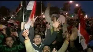 Egyptian's Celebrate Hosni Mubarak's Resignation in the Streets 2/11/2011