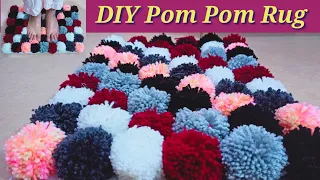 DIY Pom Pom Rug || How to make Rug at home || Home Decor ideas