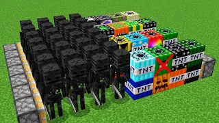 X200 Wither Skeleton's And ALL TNT in Minecraft combined?