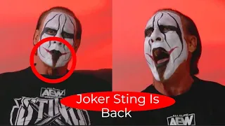 sting joker returns at aew dynamite