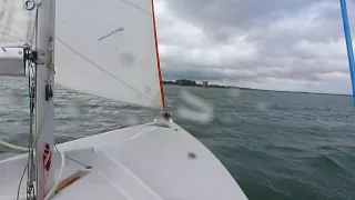 Wayfarer dinghy capsize - Rutland Water