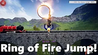 Tomcat Plays, Descenders: RING OF FIRE JUMP!! (and fail)