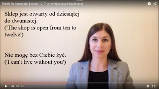 Polish for beginners. Lesson 17. The genitive case (dopełniacz)