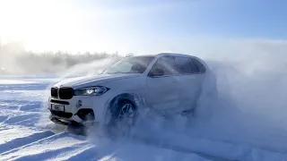 BMW X5 Winter Drift Compilation  - Snow and Ice Acceleration, Sound