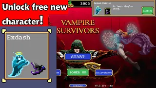 How to unlock Exdash for free and right away- Vampire Survivors