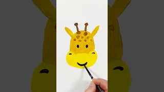 Giraffe Acrylic Painting for Kids  #shortsvideo #painting #art #shorts