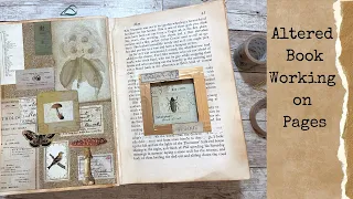 Working on the Altered Book Pages  -Part 2