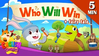 Who Will Win? + More Fairy Tales | The Hare and the Tortoise | English Song and Story