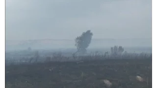 Пожежа на торфовищах - дві доби рятувальники гасять вогонь