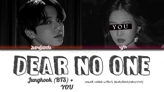 Dear No One | Jungkook (BTS) + YOU | (Cover) | Tori Kelly (Color Coded Lyrics Eng)