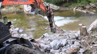 Groton #9 dam removal in less than 1 minute