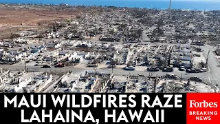 SHOCKING FOOTAGE: Drone Captures Massive Destruction Maui Wildfires Visited On Lahaina, Hawaii