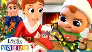 Deck The Halls | Christmas Song | Little Angel Nursery Rhymes & Kids Songs