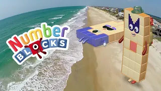 OMG! Giant Numberblocks 26 & 21 Spotted at the Beach! Real life crossover!