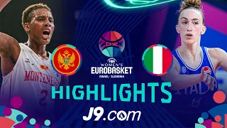 Montenegro 🇲🇪 vs Italy 🇮🇹 | J9 Highlights | FIBA #EuroBasketWomen 2023