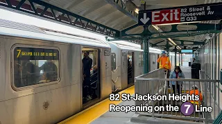 NYCT Subway || R188 (7) Trains at the 82 St Reopening