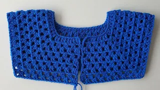 Кардиган крючком детский мк. #1 Кокетка. Вязание крючком / Knitted yoke