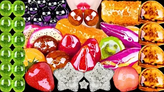 ASMR RAINBOW TANGHULU CANDIED FRUIT RECIPE EATING SOUNDS MUKBANG 무지개 탕후루 먹방 咀嚼音