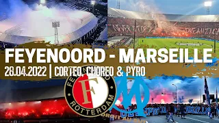 Feyenoord Rotterdam vs. Olympique Marseille: Corteo, Choreo & Pyro  (28.04.2022)