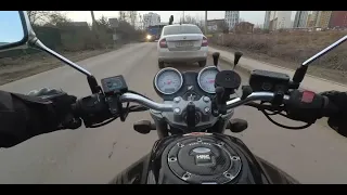 Honda CB 600 Hornet! Первая поездка по Москве по делам после покупки с микрофоном, поехали!:)
