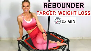 Trampoline workout/ mini trampoline workout/ 15 minute rebounder workout/ low impact rebounder