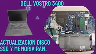 Actualizar Laptop Dell Vostro 14 3400 | Instalar disco SSD NVme  M.2, Incrementar Memoria RAM