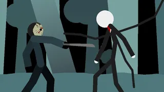 Slenderman VS Jason Voorhees - Alternate Ending - Stick Nodes Animation