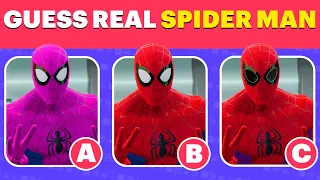 Guess the Real Spider Man Characters Across the Spider Verse Movie -Easy,Medium,Hard 25 Levels Quiz🕷