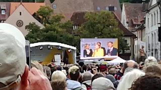 Angela Merkel Bundeskanzlerin CDU Freiburg Münsterplatz Bundestagswahlkampf am 18.09.2017