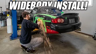 Installing the Krotov Widebody Kit on the Miata!