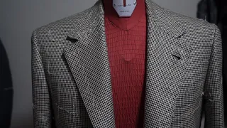 Making Houndstooth jacket in cashmere