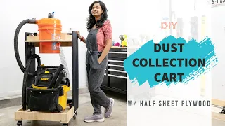 DIY Dust Collection Cart with Cyclone Separator | Free Plan, Cut-List & Adapter details available