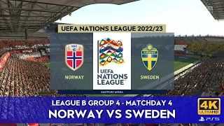 UEFA Nations League 2022/23 - NOR vs SWE- FIFA 22 PS5 4K HDR