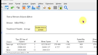 Mixed ANOVA with SPSS