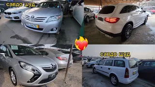 Мошинбозори Хуҷанд нархи Mercedes-Benz GLC300 Opel zafira Toyota Camry Toyota verso Kia Rio Polo