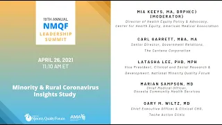 NMQF 2021 Leadership Summit Session: Minority & Rural COVID-19 Insights Study