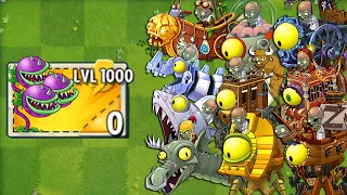 CHOMPER Plant LEVEL 1000 vs All Final Boss - Plants vs Zombies 2 Mod