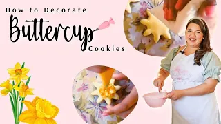 Decorating a Buttercup (or Daffodil) Cookie With Royal Icing