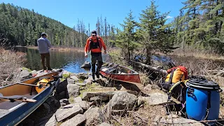 Spring Algonquin Camping Trip - Paddling and Portaging Into the Interior