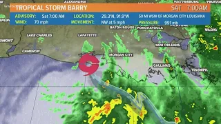 7a: Tropical Storm Barry slowly approaching land