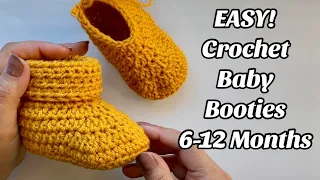 EASY! CROCHET BABY BOOTIES 6-12 MONTHS