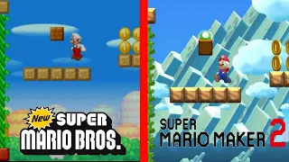 Recreating New Super Mario Bros.'s 1-1 in Super Mario Maker 2 (NSMBU Style)