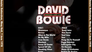 David Bowie Rotterdam Ahoy june 7 1978 ( audio )